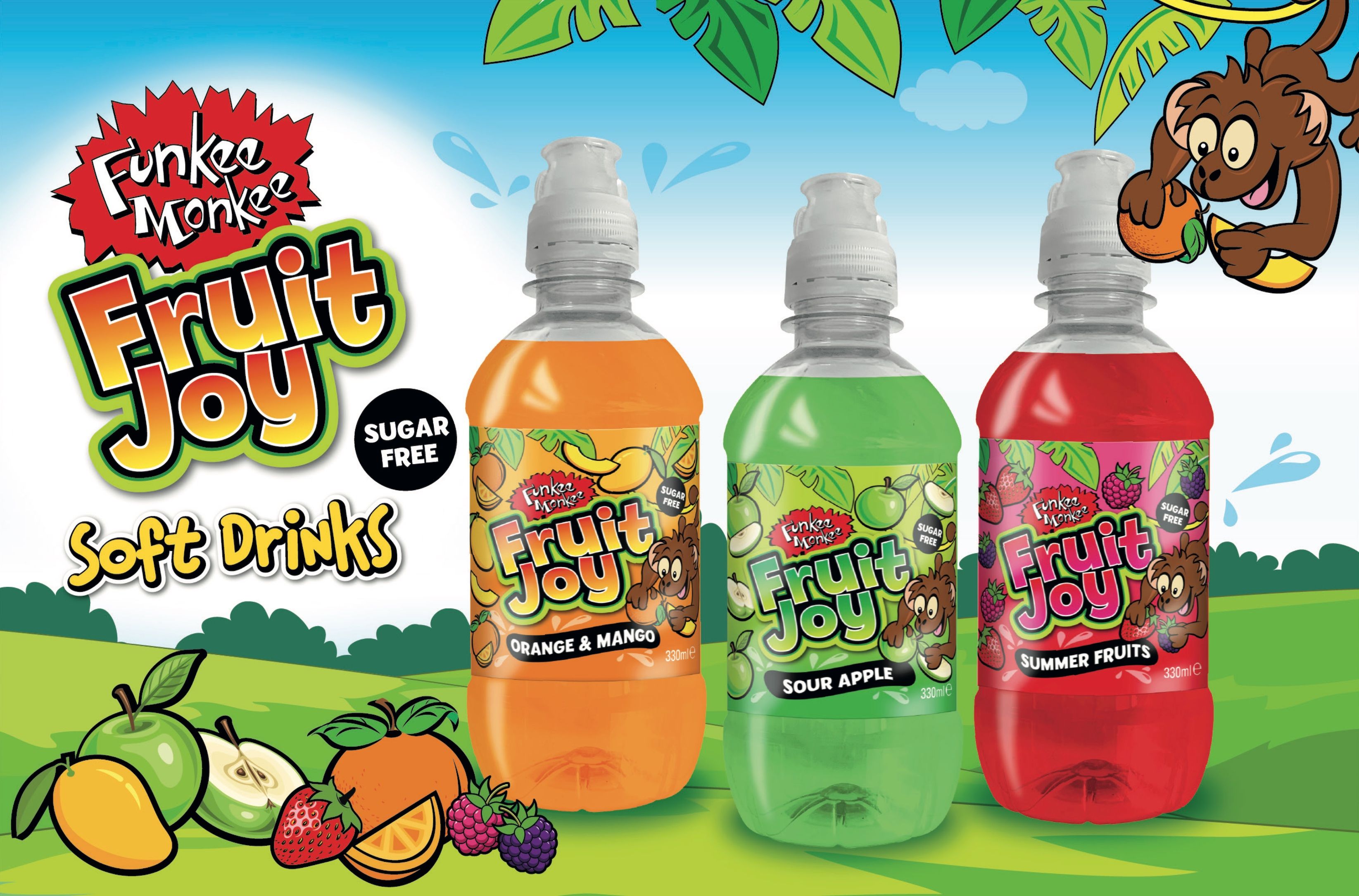 Funkee Monkee Fruit Joy soft drinks